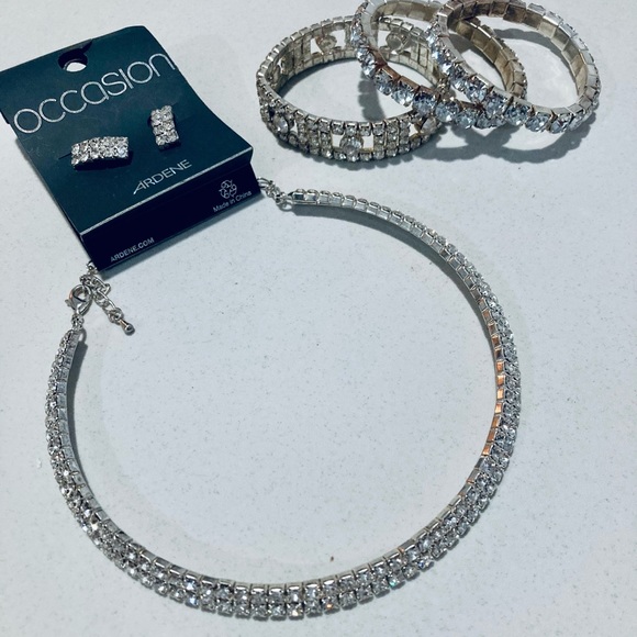 Rhinestone Necklace and Earrings Set - JEWELRY - Women - Picture 2 of 7